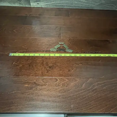 Multi Layered Necklace With Brass, Copper, and Gold Color Hammered Plates