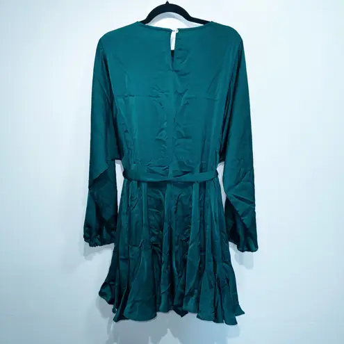 JODIFL Teal Green Tie Waist Swing Skirt Dress Size Medium NWT