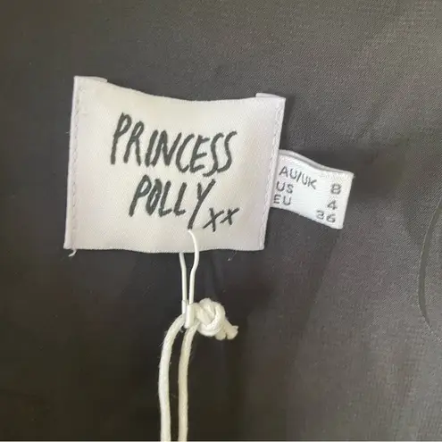 Princess Polly  Marty Long Sleeve Mini Dress Black Floral