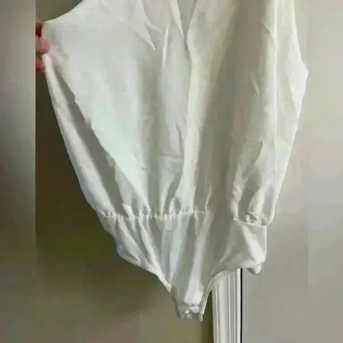 Dina Be Dina‎ be white bodysuit halter top made in USA. XL. NWT - Image 3