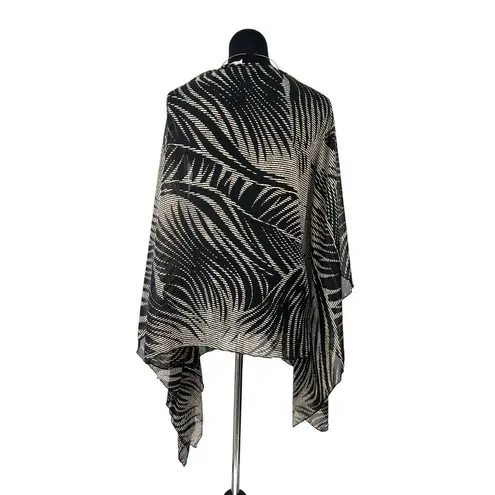 Kathrine Story One Size Flowey Top With Necklace Coverup Swim Tropical Women's Black