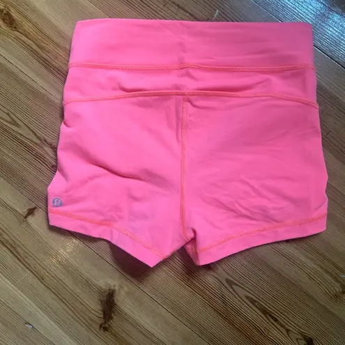 Lululemon  Neon Peach Biker Shorts