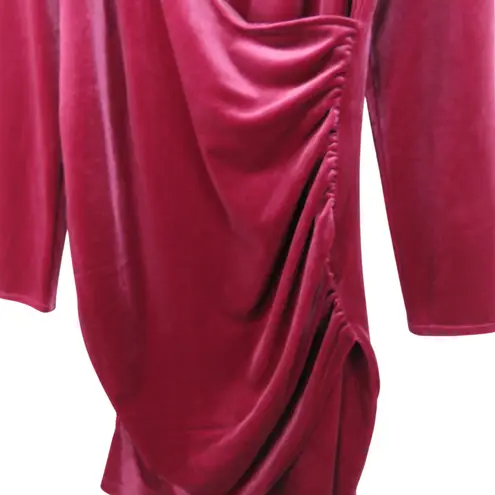 I.N.C. International Concepts Pink Velvet Wrap Mini Dress Medium Size undefined