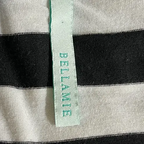 Bellamie Sleeveless Halter Tassel Black White Stripe Maxi Dress Size S