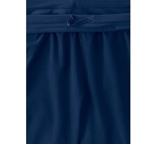 Lands'End  3" Quick Dry Elastic Waist Board Shorts Swim Cover-up Navy Blue Sz 12