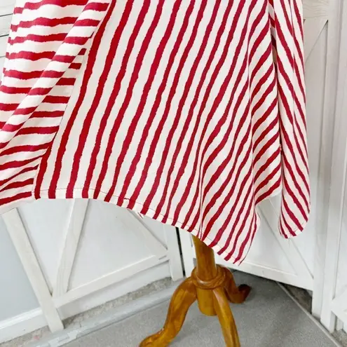 India Boutique Striped Beach Swim Cover Dress Red White One Size Size M