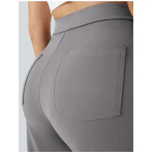 Halara NWT High Waisted Pockets Straight Leg Casual Pants Size M