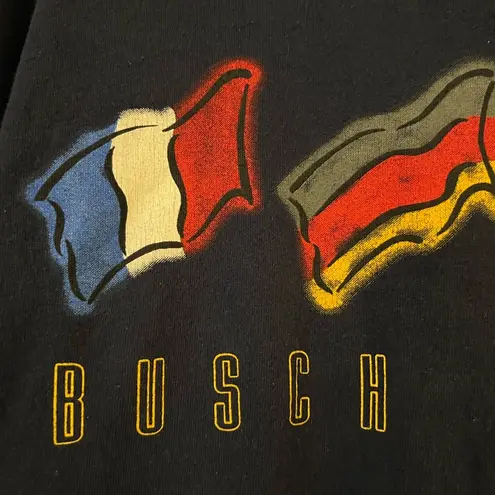 Gildan Busch Gardens World Flags Countries Vintage T-Shirt Navy Blue  Size XL