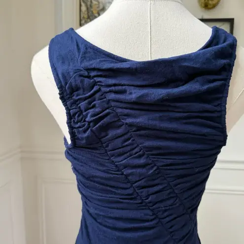 Plenty by Tracey Reese Anthropologie Blue Ruched Stretchy Fit and Flare Maxi Dre