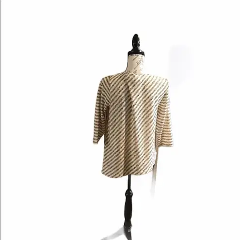 Alfred Dunner Petite Small Brown Blouse with Gems