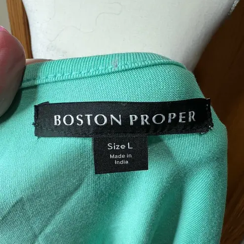 Boston Proper teal blouse size large