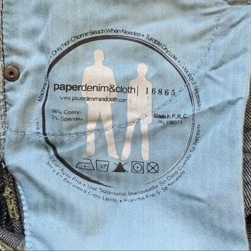 Paper Denim & Cloth Skirt Vanessa Dark Wash Distressed Jean Mini Skirt Size 28