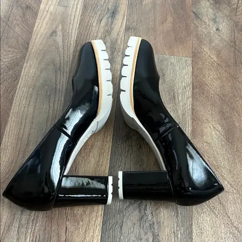 Gadea Allison black patent leather platform pumps round toe block heel size 37 - Image 7