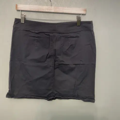 Loft  Outlet Gray Button Front Utility Skirt Size 8