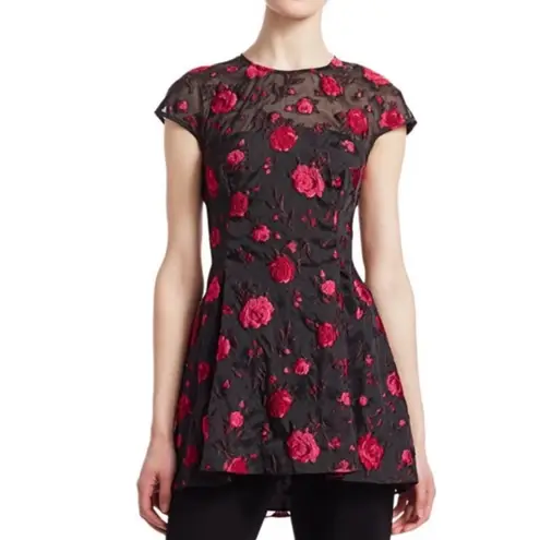 LELA ROSE
Cap Sleeve Rose Peplum Top Size 4