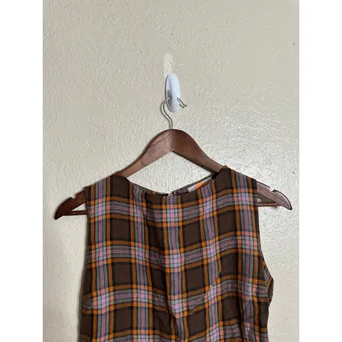 K&R London Charlie Top Roman Trouser Set in Coral Linen S/M Brown Size M