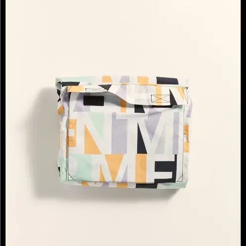 Free People Singing In The Rain Jacket Womens small Pastel Hooded Packable Multiple