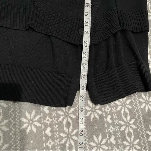 SOH Black Moto Cashmere/Cotton Blend Jacket/Cardigan With Leather Elbow Patch M Black Size M