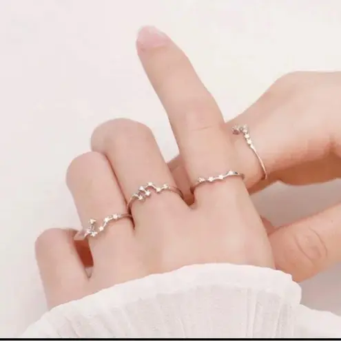 925 Silver Pisces Zodiac Necklace & Adjustable Ring