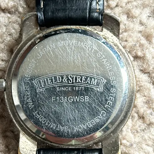 Field & Stream Field‎ & Stream women’s vintage black/silver genuine leather adjustable watch - Image 5