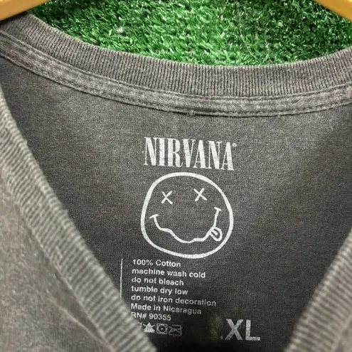 Nirvana, in utero grunge, oversize rock T-shirt, size 2XL