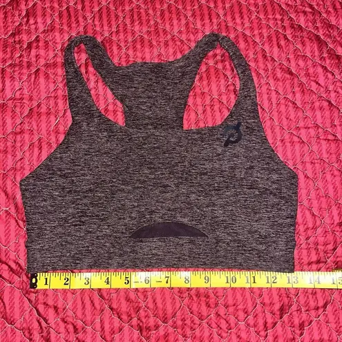Peloton Sports Bra Womens Medium Brown Heathered Workout Gym Athletic Racer Back
