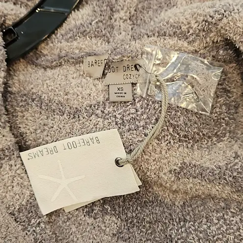 Barefoot Dreams 💕💕 CozyChic Camo Zip Up Hooded Anorak ~ Warm Gray Color XS NWT