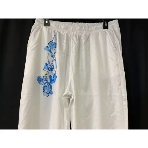 Unique Floral Women's White Pants/Trousers Sz XL SKU 4527