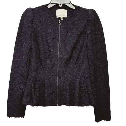 Rebecca Taylor Boucle Tweed Navy Jacket