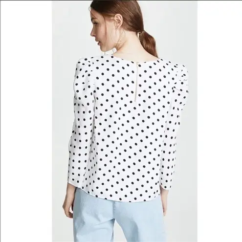 Valencia and Vine Polka Dot Blouse White
