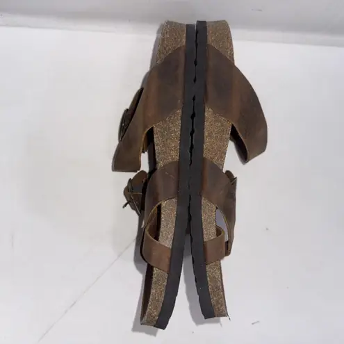 White Mountain Comfortable Gracie Leather Gorpcore Brown Boho Sandal Size 7M