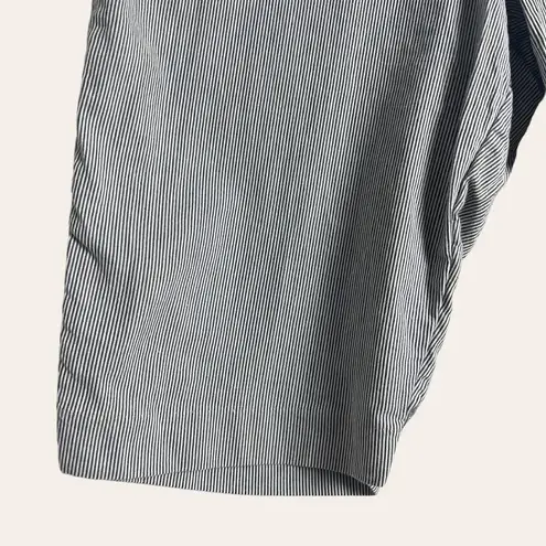 Proenza Schouler for Target Navy White Pinstripe Bermuda Shorts Size 7 Blue