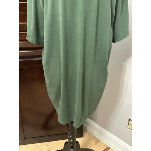 Open Edit  Womens Casual Top Green Short Sleeve Scoop Neck Stretch XL New