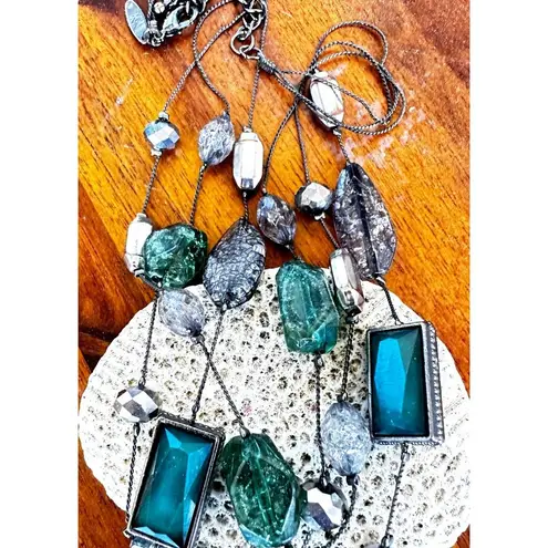 Vintage Beaded Necklace Triple Standed 22 inch 2 inch extender NY Mark …