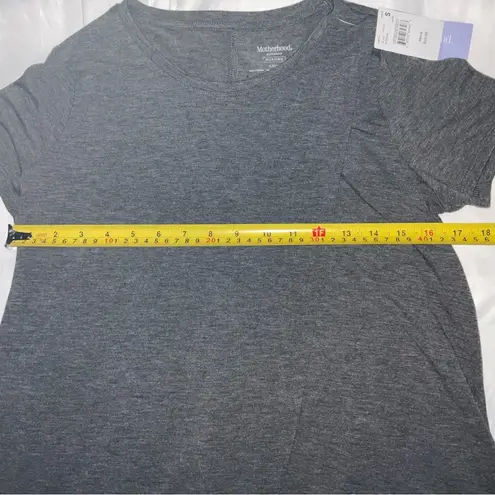 Motherhood Maternity Gray/Black Crewneck T-Shirt Nursing Top S Comfy Casual NEW