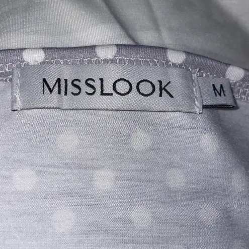 Miss Look Wavy stripes and polka dots top