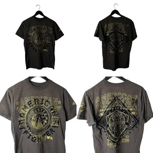American Fighter T Shirt Small S Gray Graphic Tee