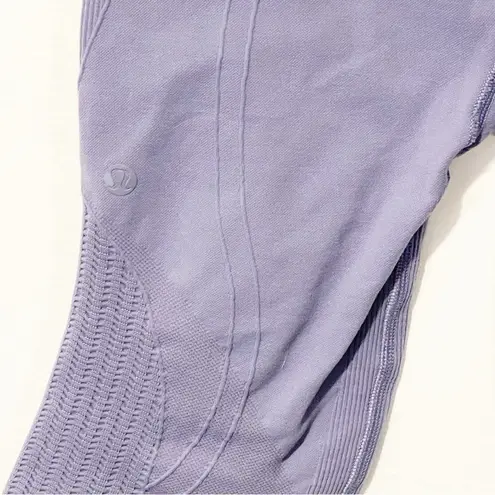 Lululemon  Light Purple In The Flow Crop Legging Seamless Athletic