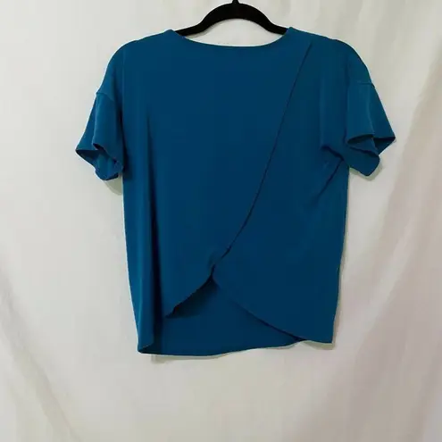 Banana Republic  Blue Short Sleeve Wrap Back Blouse