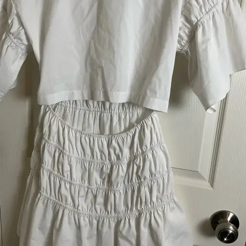 Jason Wu Cutout Ruched Cotton-blend Poplin Mini Dress -size 8