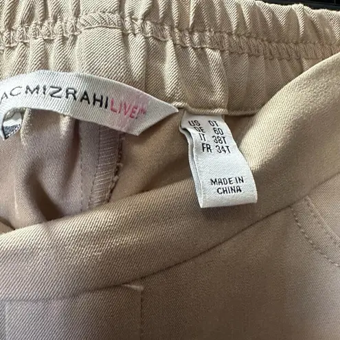 Isaac Mizrahi Isaac Mizrahi 24/7 Stretch Crop Pants Back Slit Hem Cappuccino Womens Tall 0T