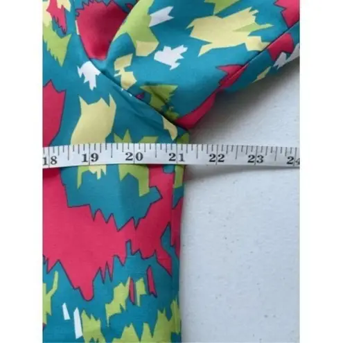 S4 Bleyel 100% Silk Blazer Abstract Jacket Summer Neon Bright Colorful Pink Size 10