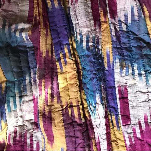 Vintage Afghan/Uzbek Silk Chapan Robe Patchwork Floral & Ikat | Collectors Piece