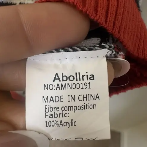 Merry Christmas Womens Cardigan Knit Sweater Holiday Long Sleeve Red Size Large