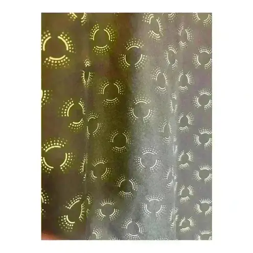 Maggie Barnes blouse Black golden Printed V-Neck sheer long sleeves sleeves