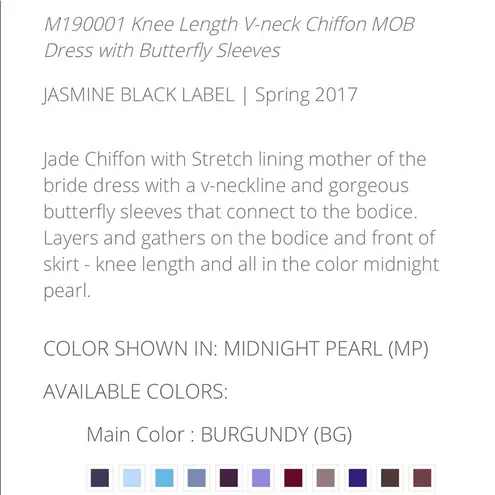 Jasmine NWT Burgundy Mother of bride/bridesmaids dress πΈ