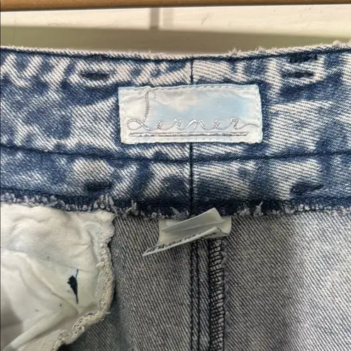 Vintage Lerner Acid Wash Blue Boyfriend Jeans 100% Cotton Relaxed Fit Size 10