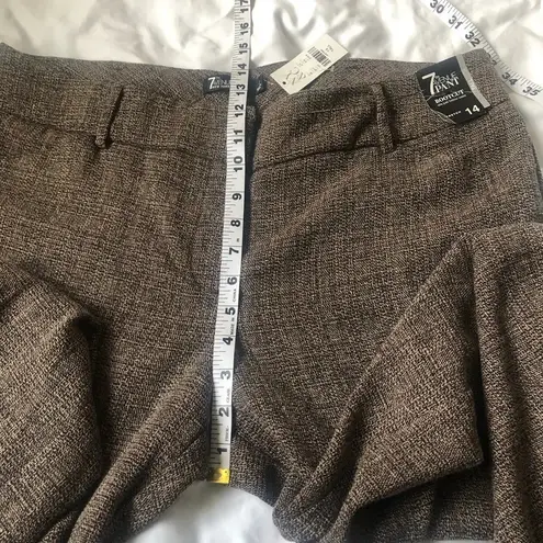 Women’s NY&C 7th ave Pants sz14 tall Suiting collection NWT Brown Size 14
