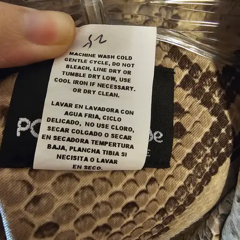 Positive Attitude Petite Vintage Anaconda Snake Print Zip Up Blazer Jacket Tan Size 12P