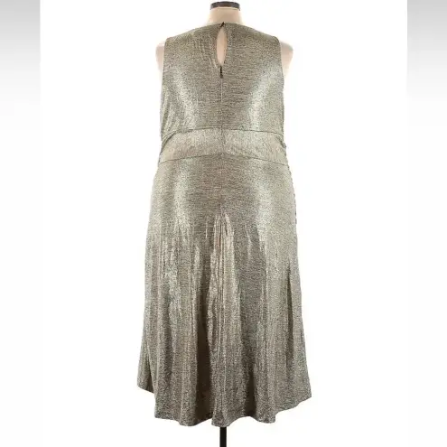 Anthropologie  Kari Metallic Shimmer Midi Dress Plus Size 3X - Like New!